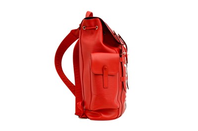 Lot 150 - Louis Vuitton x Supreme Red Epi Christopher Backpack