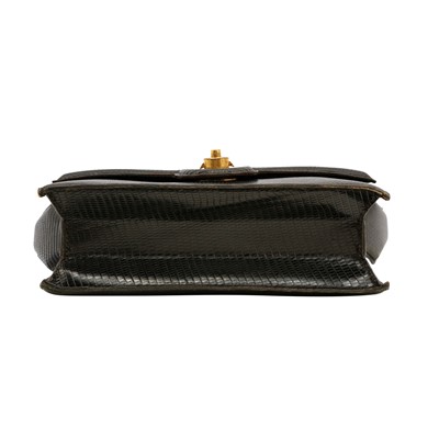Lot 175 - λ Hermes Black Lizard Princess Mini Bag