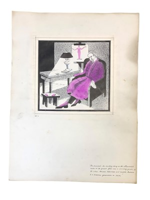 Lot 211 - Halliwell (Albert Edward) Thirty-two ‘Illustrations to Buried Alive’ (Arnold Bennett)