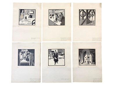 Lot 211 - Halliwell (Albert Edward) Thirty-two ‘Illustrations to Buried Alive’ (Arnold Bennett)