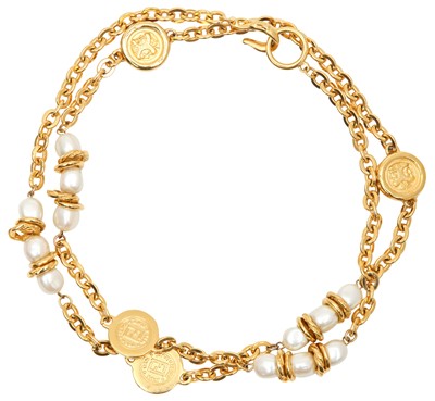 Lot 26 - Fendi Ivory Pearl FF Coin Belt