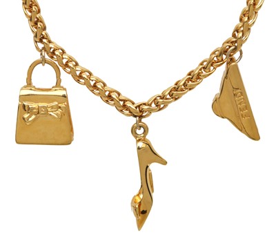 Lot 64 - Fendi Fashion Charm Drop Necklace