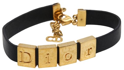 Lot 88 - Christian Dior Black Logo Bracelet