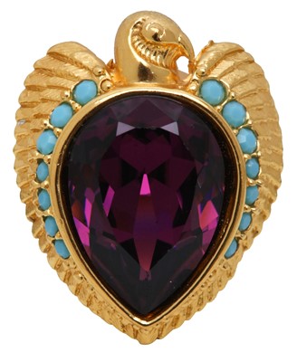 Lot 18 - Elizabeth Taylor Amethyst Heart Ring