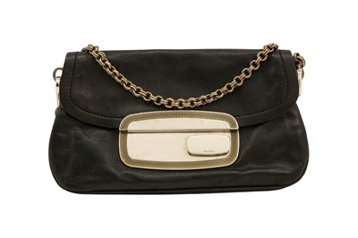 Lot 435 - Prada Black Mirror Flap Shoulder Bag