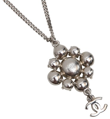 Lot 315 - Chanel Crystal Cluster CC Fine Chain Necklace