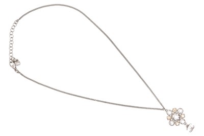 Lot 315 - Chanel Crystal Cluster CC Fine Chain Necklace