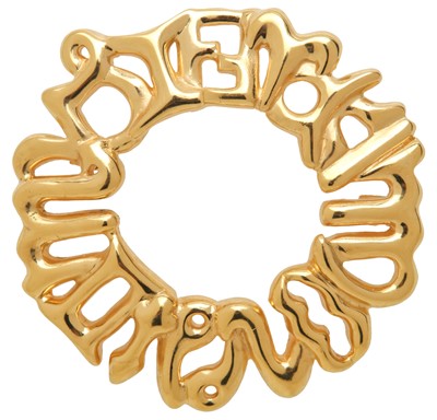 Lot 65 - Fendi Cut Work FF Brooch