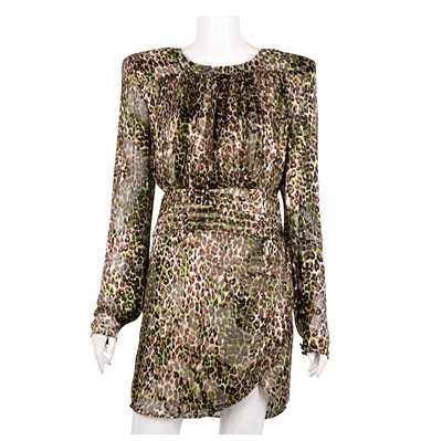 Lot 576 - Dundas x Revolve Leopard Brooklyn Mini Dress - Size M