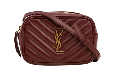 Lot 173 - Saint Laurent Burgundy Lou Tassel Quilted Belt Bag