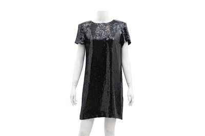 Lot 505 - Chanel Black Sequin Cocktail Dress - Size 40