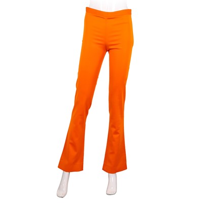Lot 687 - Versace Orange Stretch Kick Flare Pant - Size 40
