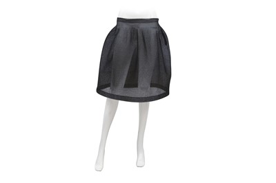 Lot 467 - Chanel Black Shimmer Structured Skirt - Size 40