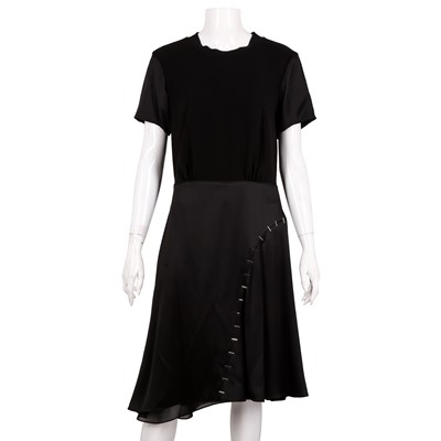 Lot 630 - Louis Vuitton Black Silk Fit and Flare Dress - Size 40