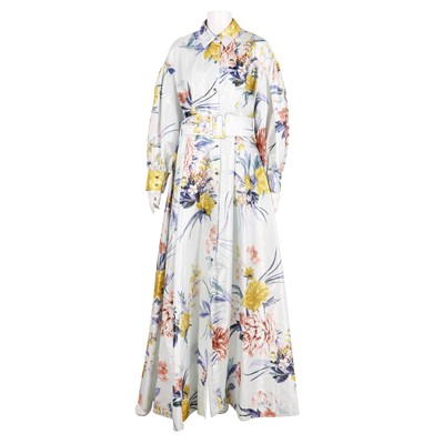 Lot 662 - Ralph & Russo Floral Print Voluminous Maxi Dress - Size 40