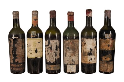 Lot 105 - BORDEAUX, RED MIXED VINTAGES 1920s 6x75cl