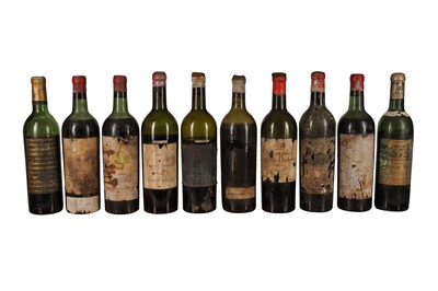 Lot 113 - BORDEAUX, RED MIXED VINTAGES INCLUDING 1910 CHATEAU TROTANOY AND 1945 MOUTON CADET LUCKY DIP 10x75cl