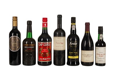 Lot 227 - FORTIFIED AND TABLE WINE MIXED VINTAGES 6x75cl, 1x37.5cl