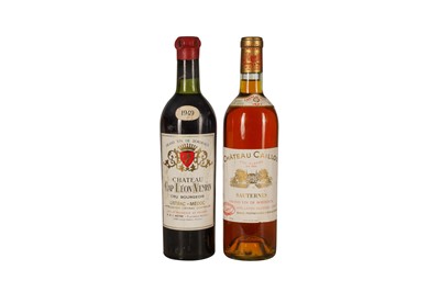 Lot 67 - BORDEAUX, RED 1949 CHATEAU CAP LEON VEYRIN LISTRAC MEDOC, 1947 CHATEAU CAILLOU CREME DE TETE SAUTERNES 2x75cl