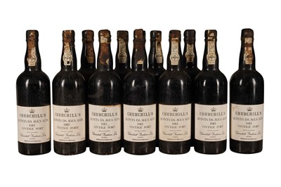 Lot 218 - PORT 1983 CHURCHILL'S QUINTA DA AQUA ALTA VINTAGE PORT 11x75cl