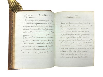 Lot 4 - Homer & de Rochefort (Guillaume Dubois) translator, L'Iliade d'Homère, manuscript