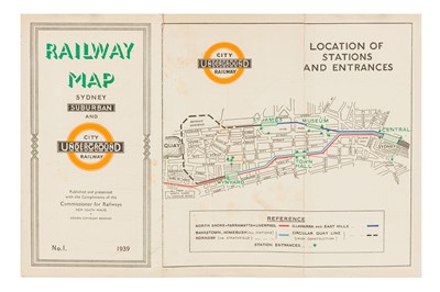 Lot 195 - Sydney Australia Railway Map No 1 1939