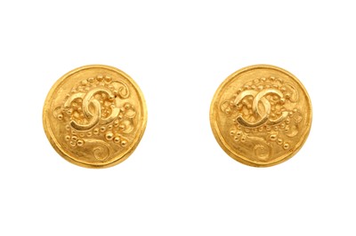 Lot 406 - Chanel Filigree CC Clip On Earrings