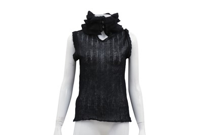 Lot 493 - Chanel Black Mohair Knit Ruffle Turtleneck