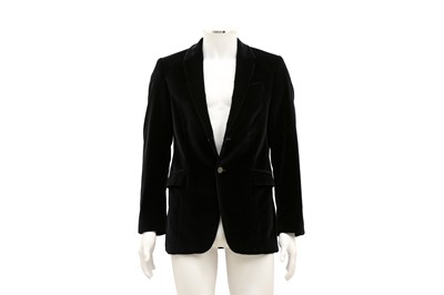 Lot 77 - Thierry Mugler Men's Navy Velvet Blazer - Size 48