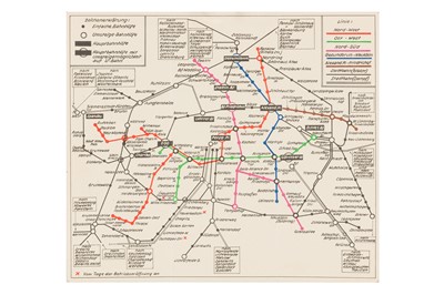 Lot 197 - Underground Map: BVG/U-Bahn ‘Nestlé’ map. 1933