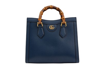 Lot 54 - Gucci Royal Blue GG Diana Small Tote