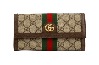 Lot 252 - Gucci Brown GG Supreme Web Ophidia Wallet