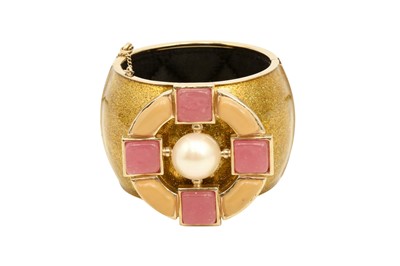 Lot 397 - Chanel Glitter CC Wide Cuff