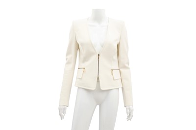 Lot 519 - Emilio Pucci Ivory Crepe Jacket - Size 10