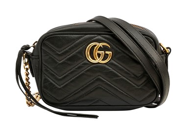 Lot 342 - Gucci Black GG Marmont Mini Shoulder Bag