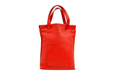 Lot 29 - Loewe Red Anagram Shopper Tote