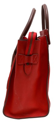 Lot 25 - Celine Red Bi Color Small Luggage Tote