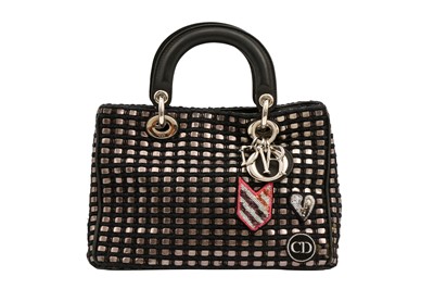 Lot 421 - Dior Black Metallic Tweed Mini Diorissimo Bag