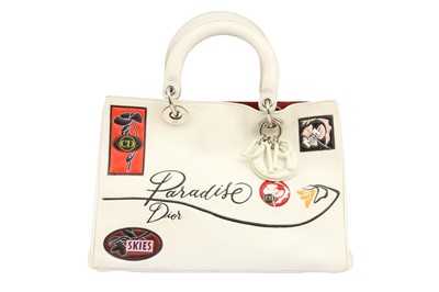 Lot 512 - Christian Dior White Paradise Medium Diorissimo Bag