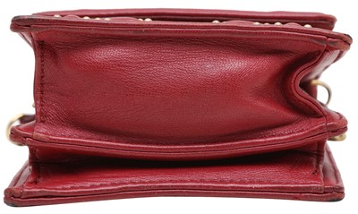 Lot 31 - Christian Dior Red Diorama Studded Vertical Crossbody Bag
