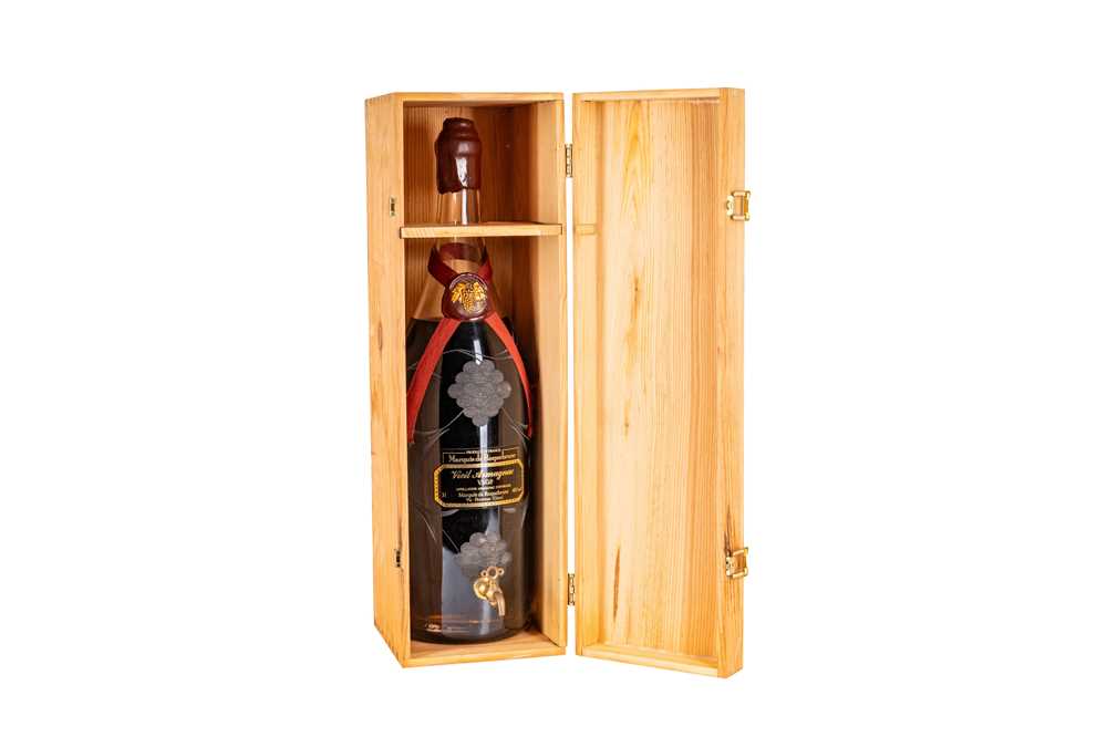 Lot 165 - SPIRITS MARQUIS DE ROQUEBRUNE VIELLE ARMAGNAC VSOP 40% Vol (1 BOTTLE, 3L IN PRESENTATION WOODEN BOX)