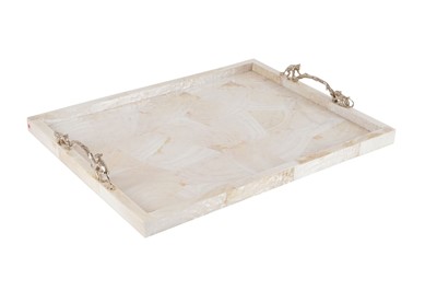 Lot 307 - A FAUX MOTHER OF PEARL TRAY