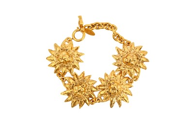 Lot 203 - Chanel Sunburst Lion Head CC Bracelet