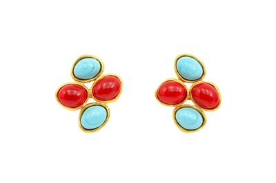 Lot 168 - Chanel Gripoix Clip On Earrings