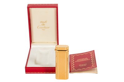 Lot 160 - A MUST DE CARTIER 'GODRON' BRIQUETS LIGHTER