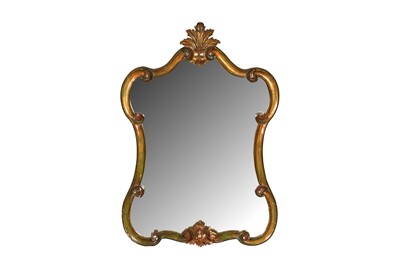 Lot 515 - A 20TH CENTURY ROCOCO- STYLE GILTWOOD MIRROR