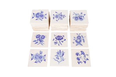 Lot 155 - A GROUP OF DELFT BLUE & WHITE TILES