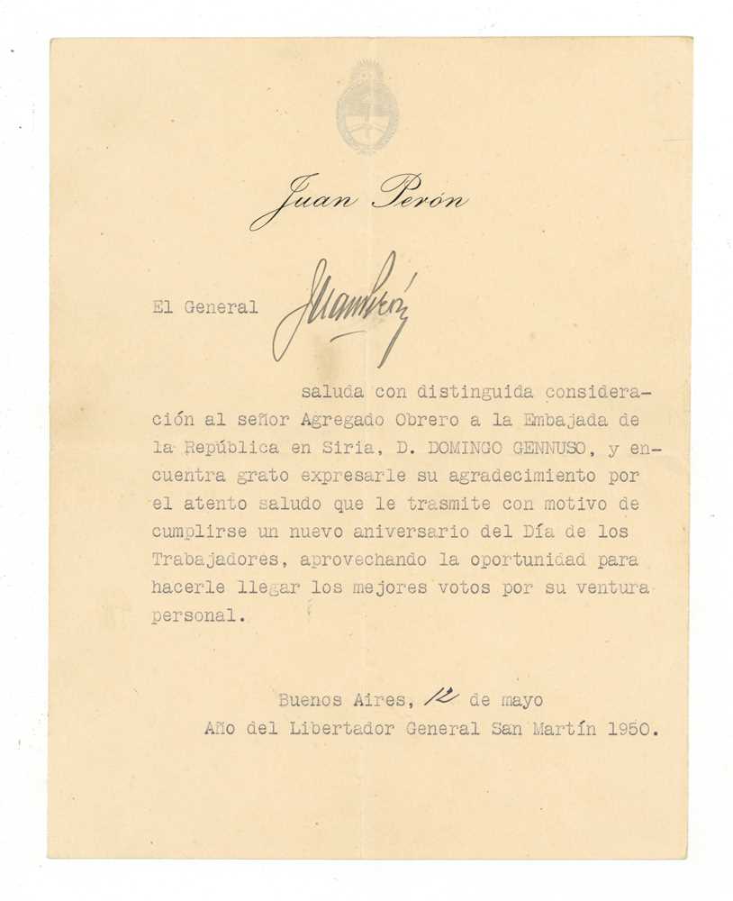 Lot 471 - Peron (Juan)