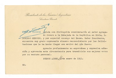 Lot 471 - Peron (Juan)