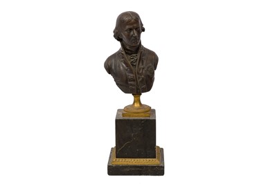 Lot 380 - A LATE 19TH CENTURY FRENCH BRONZE BUST OF A GENTLEMAN